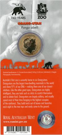 Image 2 for 2012 Zoo Series - Orang-utan Coloured Dollar