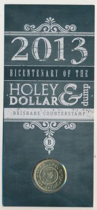 Image 1 for 2013 Holey Dollar & Dump Bicentenary - Brisbane Counterstamp