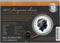 Image 2 for 2013 $1 Silver Frosted Coin Kangaroo Series - Explorer's First Sightings