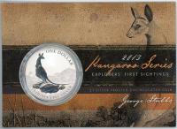 Image 1 for 2013 $1 Silver Frosted Coin Kangaroo Series - Explorer's First Sightings