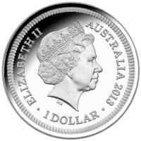 Image 3 for 2013 $1 Fine Silver Proof Coin - Bicentenary of the Holey Dollar & Dump