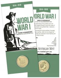Image 1 for 2014 Australia 100 Years of WWI $1.00 with 