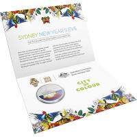 Image 2 for 2016 Sydney New Years Eve Coloured Fine Silver Coin