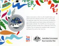 Image 2 for 2018 Sydney New Years Eve Coloured Fine Silver Coin