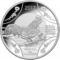 Image 2 for 2017 Lunar Series - Year of the Rooster $1 Silver Proof Coin