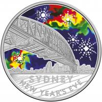 Image 4 for 2017 Sydney New Years Eve Coloured Fine Silver Coin