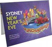Image 1 for 2017 Sydney New Years Eve Coloured Fine Silver Coin