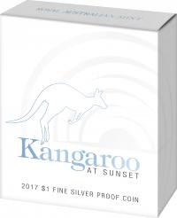 Image 2 for 2017 Kangaroo at Sunset Fine Silver Proof Coin