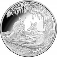 Image 2 for 2018 $1 Fine Silver Proof Coin - Kangaroo Series Seasons Change
