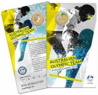 Image 1 for 2018 Australian Winter Olympic Team Coloured Dollar -  Pyeongchang