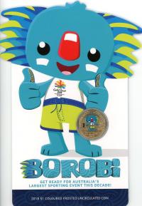 Image 1 for 2018 Commonwealth Games Coloured Borobi on Card