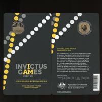 Image 1 for 2018 $1 Invictus Games Coloured Frosted UNC Coin on Card