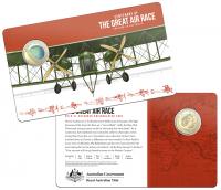 Image 1 for 2019 Centenary off the Great Air Race Uncirculated Coloured $1.00 - England to Australia