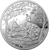 Image 2 for 2019 $1 Fine Silver Proof Coin - Kangaroo Series Seasons Change