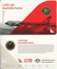 Image 1 for 2020 Qantas Centenary $1 Coloured UNC Coin - I Still Call Australia Home
