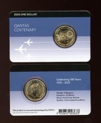 Image 1 for 2020 Qantas One Dollar Uncirculated on DCPL Card