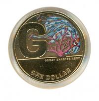 Image 1 for 2021 $1 Great Aussie coin Hunt 2 - Coloured G Great Barrier Reef Coin