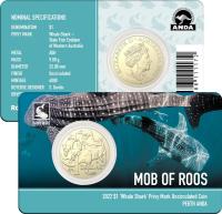 Image 1 for 2022 $1 Mob of Roos Whale Shark Privy Mark Perth ANDA Money Expo