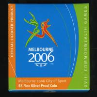 Image 1 for 2006 Melbourne Commonwealth Games $5  Silver Proof