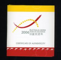 Image 4 for 2006 Australian 1oz Coloured Silver 1oz Kangaroo Australia Japan Year of Exchange
