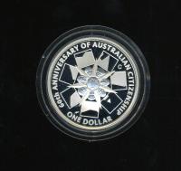 Image 2 for 2009 $1 Silver Proof - 60 Years of Australian Citizenship