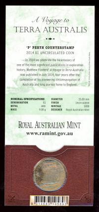 Image 2 for 2014 Terra Australis Perth Counterstamp $1.00 on Card