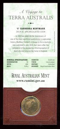 Image 2 for 2014 Terra Australis Canberra Mintmark $1.00 on Card