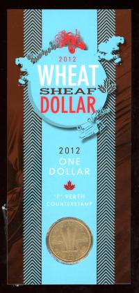 Image 1 for 2012 Wheat Sheaf Dollar - P Counterstamp