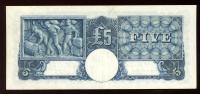 Image 2 for 1949 Five Pound Banknote Coombs-Watt S15 761492 VF