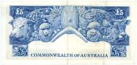 Image 2 for 1961 Five Pound Banknote Coombs-Wilson TC34 574635 EF
