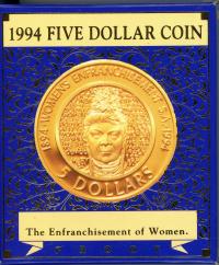 Image 3 for 1994 $5 Proof Coin - Enfranchisement Of Women 