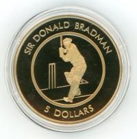 Image 2 for 1996 Sir Donald Bradman $5 Proof Coin