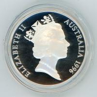 Image 2 for 1996 $5 From Masterpieces - Stockman The Coin is Sterling Silver and contains over 1oz of Pure Silver.