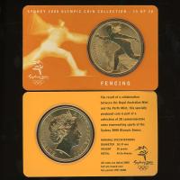 Image 1 for 2000 Sydney Olympics Fencing $5 Coin Uncirculated