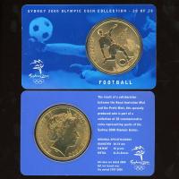 Image 1 for 2000 Sydney Olympics Football $5 Coin Uncirculated