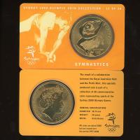 Image 1 for 2000 Sydney Olympics Gymnastics $5 Coin Uncirculated