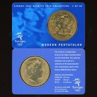 Image 1 for 2000 Sydney Olympics Modern Pentathalon $5 Coin UNC