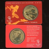 Image 1 for 2000 Sydney Olympics Table Tennis $5 Coin Uncirculated