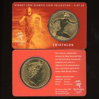 Image 1 for 2000 Sydney Olympics Triathlon $5 Coin UNC