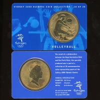 Image 1 for 2000 Sydney Olympics Volleyball $5 Coin Uncirculated