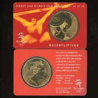 Image 1 for 2000 Sydney Olympics Weightlifting $5 Coin Uncirculated
