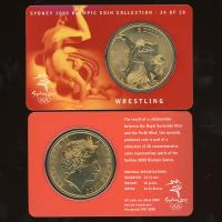 Image 1 for 2000 Sydney Olympics Wrestling $5 Coin Uncirculated