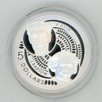 Image 1 for 2001 $5 Silver Proof From Masterpieces In Silver Set - Barton & Reid