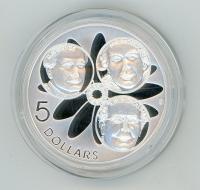 Image 1 for 2001 $5 Silver Proof From Masterpices In Silver Set - Spence Anderson & Nichollas