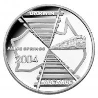 Image 2 for 2004 Adelaide to Darwin Railway $5.00 Silver Proof