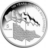 Image 2 for 2006 $5.00 Silver Proof Victoria 150 Years of State Government