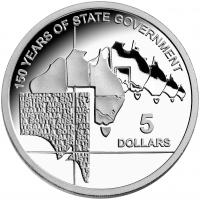 Image 2 for 2007 $5.00 Silver Proof South Australia 150 Years of State Government