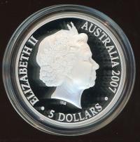 Image 2 for 2007 Australian $5 Silver Coin from Masterpieces in Silver Set - Clifford Possum Tjapaltjarri - Yuelamu Honey Ant Dreaming