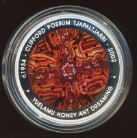 Image 1 for 2007 Australian $5 Silver Coin from Masterpieces in Silver Set - Clifford Possum Tjapaltjarri - Yuelamu Honey Ant Dreaming