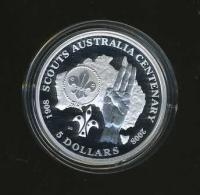 Image 2 for 2008 $5 Fine Silver Proof Coin - Centenary of Scouts Australia